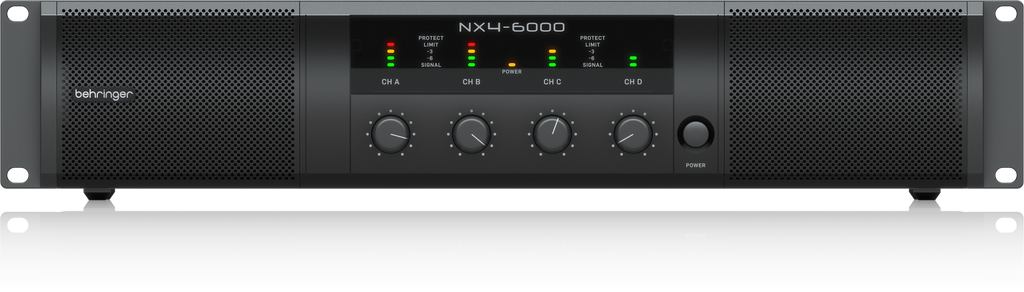 Behringer NX4-6000 アンプ BEHRINGER - NX4-6000 Ultra-Lightweight 6000-Watt 4-Channel Class-D