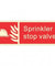 Infernocart Sprinkler Stop Valve Sign Board - Set of 5