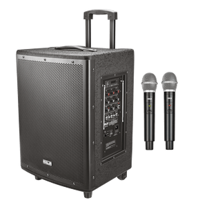 Ahuja Portable PA Active Speaker 60 Watts With Two Wireless Mics Model ABX-800