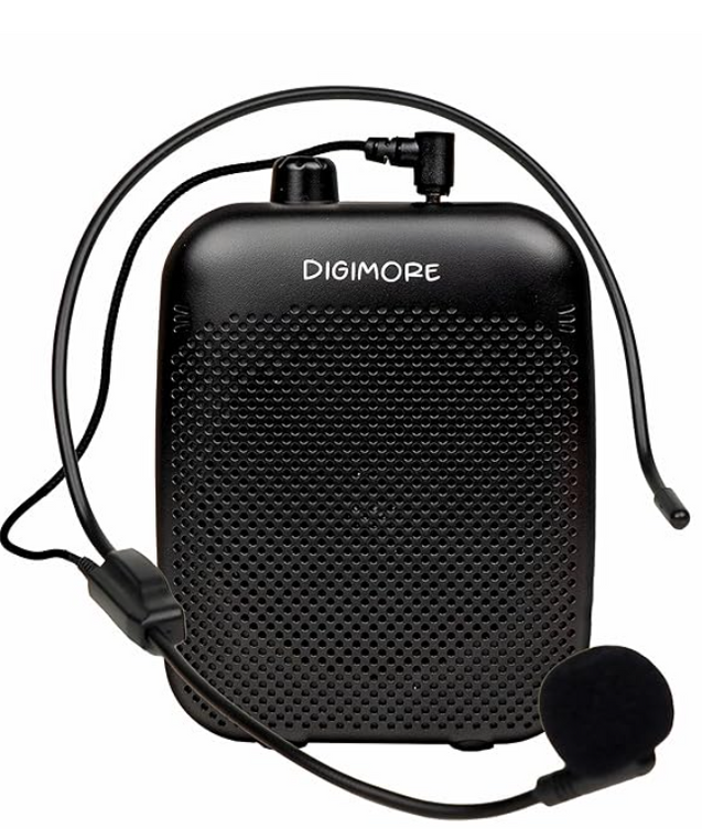 DIGIMORE Voice Amplifier for Teachers with BT | 8 Hrs Long Run Time | Wired Headset Mic with 10W Speaker Model D-1200