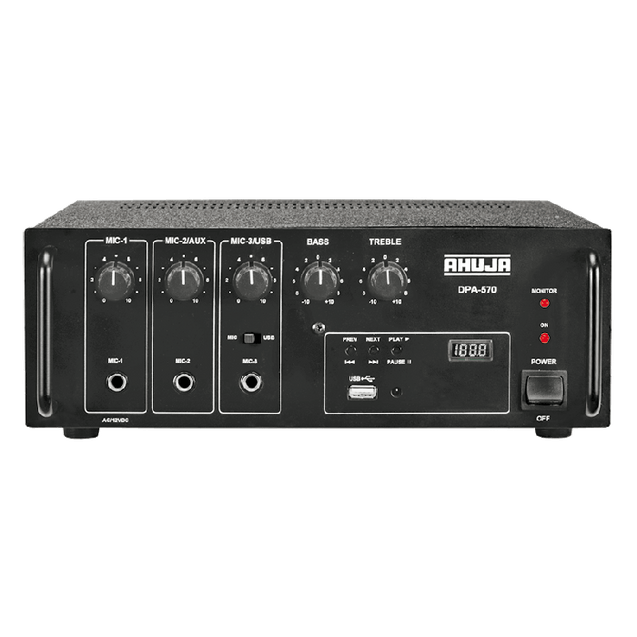 Ahuja PA Amplifier With Built-In Player With Bluetooth Feature 50 Watts DPA-570M
