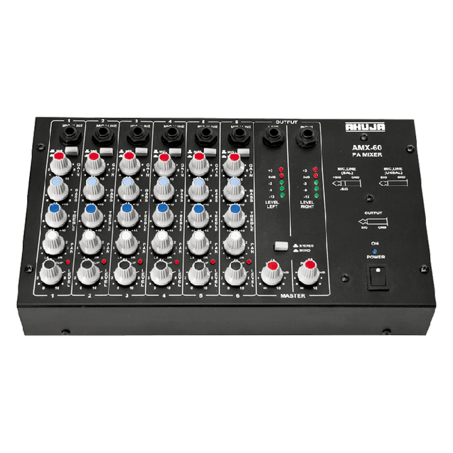 Ahuja PA Audio Mixing Consoles Stereo Model AMX-60