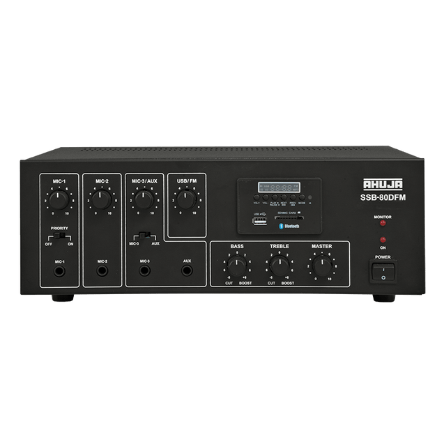 Ahuja 80 Watt Mixer Amplifier SSB-80DFM With Bluetooth