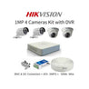Hikvision 4 Cameras 1MP with 4 Channel DVR Combo Kit