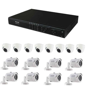 Honeywell 16 Channel 2 SATA AHD DVR with 16 PCS 2MP Metal HD Camera Combo, STCSOFF0003