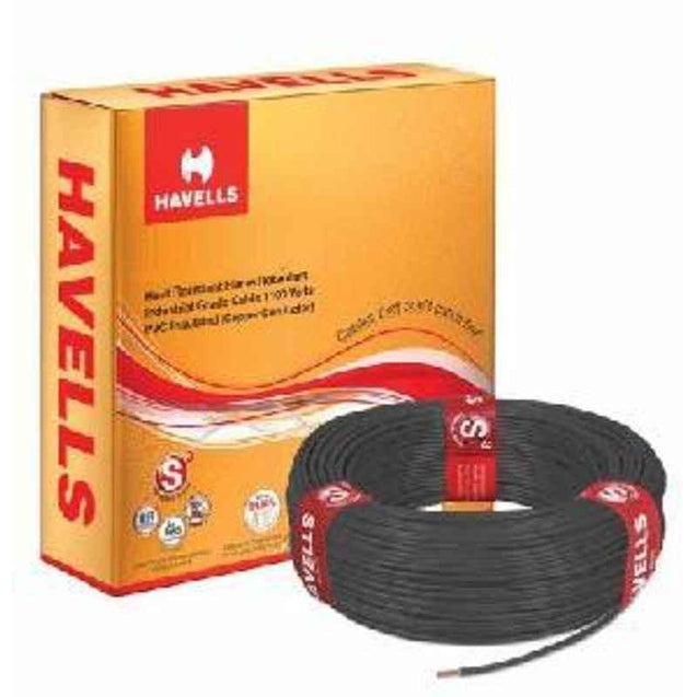 HavellsLife Guard WHFFFNBLF11X5 FR-LSH PVC Insulated Flexible Cable Single Core 1.5 Sq. mm 200m - Black