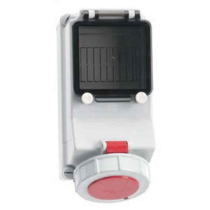 Neptune 32A 4 Pin IP67 Industrial Surface Mounting Socket Outlet with MCB Provision, 15111