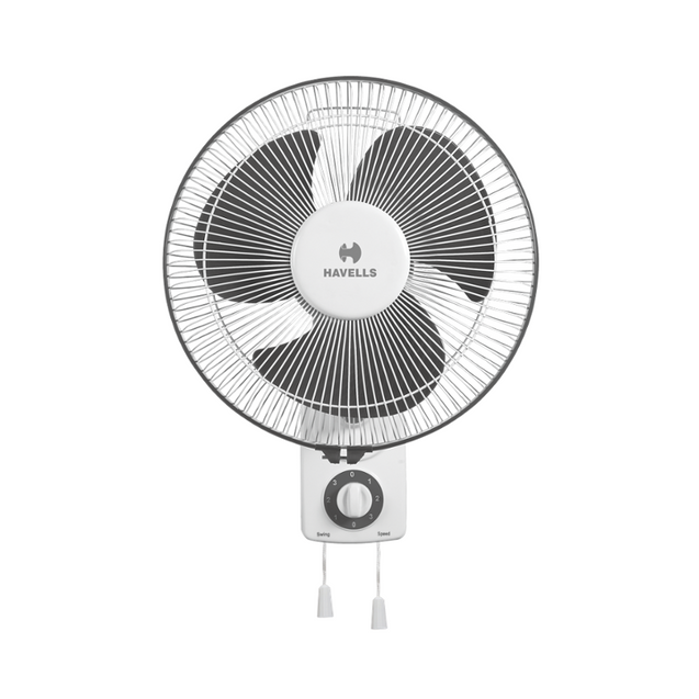 Havells Accelero HS 100W White & Grey Wall Fan, FHWACHSWGR12, Sweep: 300 mm