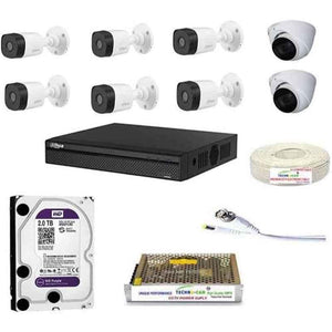 Dahua HD 5.04MP 8 CCTV Cameras & 8CH HD DVR Kit with Hard Disk, PRS-038