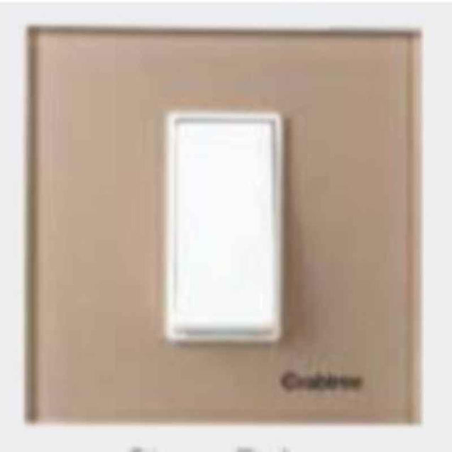 Crabtree Murano 4 Module Stone Beige Glassique Modular Combined Plate, ACMPGCLV04 (Pack of 5)
