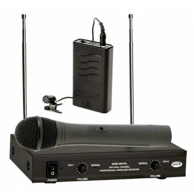 Ahuja VHF Wireless PA Microphones AWM-490VHL