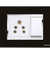 B-Five Black Mirror 8 Module Square Modular Plate, B-66B (Pack of 10)