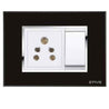 B-Five Black Mirror 8 Module Square Modular Plate, B-66B (Pack of 10)