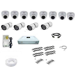 Godrej SeeThru 1080P Full HD White CCTV Camera Kit without Hard Disk, Godrej2MP8DOME4BULLET