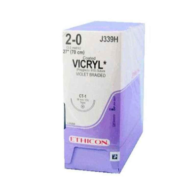Ethicon NW2318 12 Pcs 2-0 Dyed Vicryl Polyglactin 910 Suture Box, Size: 90 cm