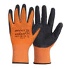 Karam Prokut Large Polyester Orange Safety Gloves with Black Latex Crinkle Coating, HS-01