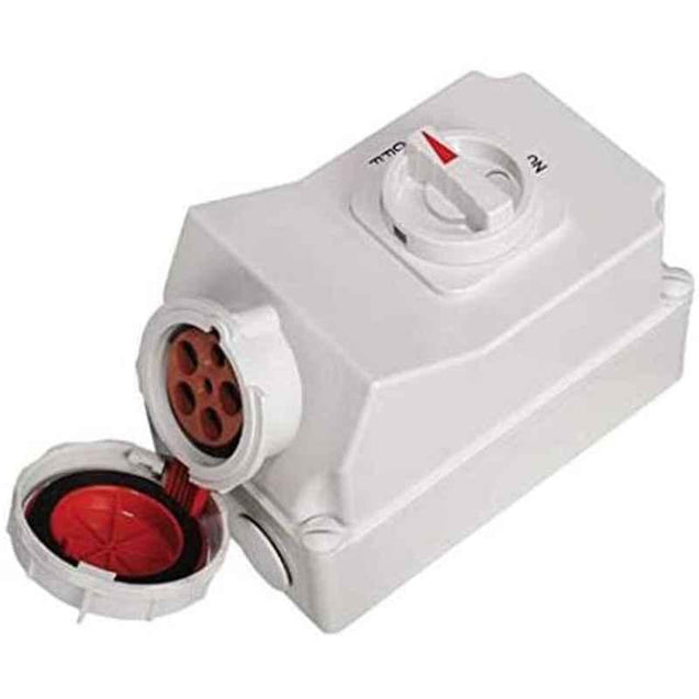 Power N Pack 63A 415V 6h Combined Vertical Mounting Switch Socket, PI05S