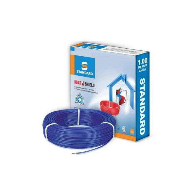 Standard 6 Sqmm 180m Blue PVC FR Industrial Cables by Havells, WSFFDNBA16X0