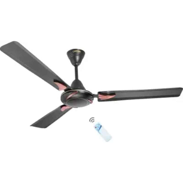 Gestor GLOSSY Neo 50W Smocked Brown Ultra High Speed 3 Blade Ceiling Fan with Wireless Remote Control, Sweep: 1200 mm