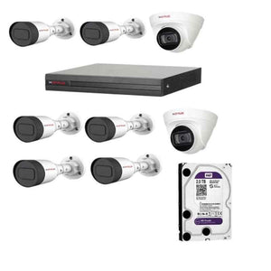 CP Plus 2MP White & Black 6 Pcs Bullet & 2 Pcs Dome Camera with 8 Channel NVR Kit, 8C NVR