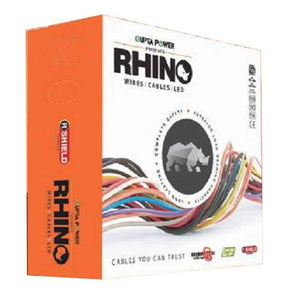 Rhino 1.5 Sqmm 1 Core Yellow Copper FRLSH PVC Insulated Industrial Multistrand Cable, Length: 180 m