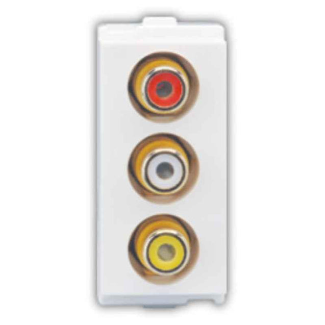 L&T Entice 1M RCA Connector, CB91201TW00 (Pack of 20)