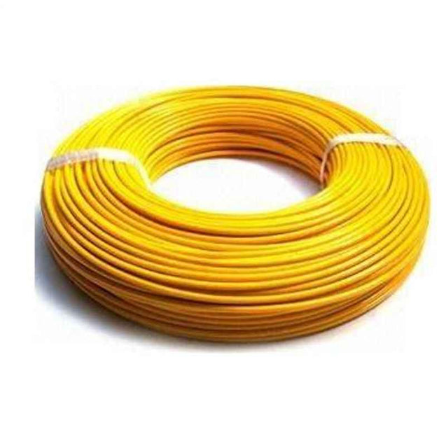 KEI 1 Sqmm Single Core FR Yellow Copper Unsheathed Flexible Cable, Length: 100 m
