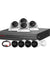 CP Plus 2MP White & Black 4 IP Dome & 4 IP Bullet Camera with 8 Channel Network Video Recorder Kit, CP-UCK-TD44-B