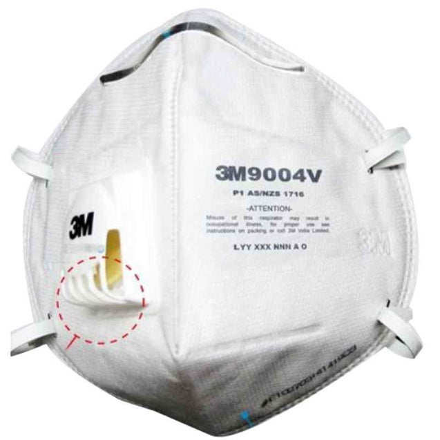 3M Valved Dust/Mist Respirator Mask AS/NZS P1, 9004V