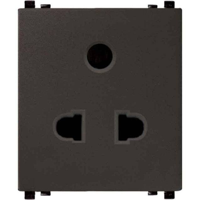 Schneider Electric Zencelo 2/3 Pin Dark Grey Universal Socket with Shutter, IN8426U(BZ) (Pack of 10)