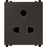 Schneider Electric Zencelo 2/3 Pin Dark Grey Universal Socket with Shutter, IN8426U(BZ) (Pack of 10)