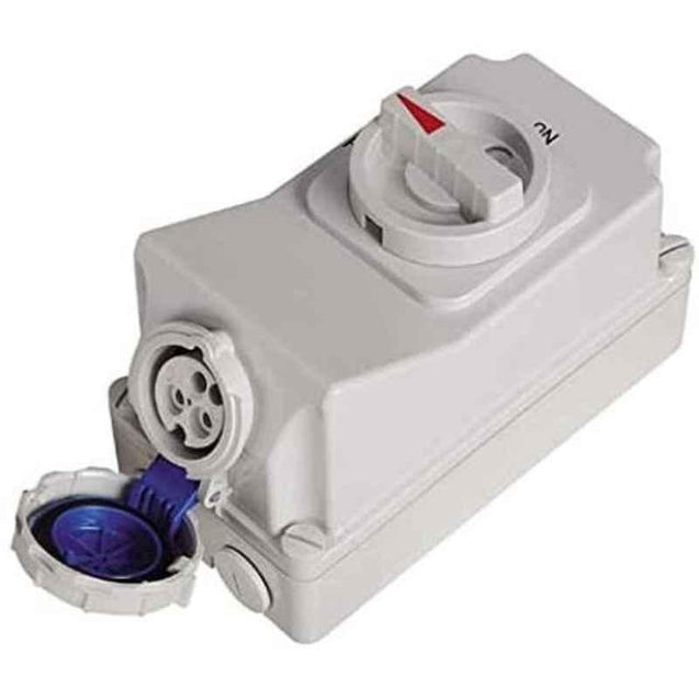 Power N Pack 16A 230V 6h Combined Vertical Mounting Switch Socket, PI01S