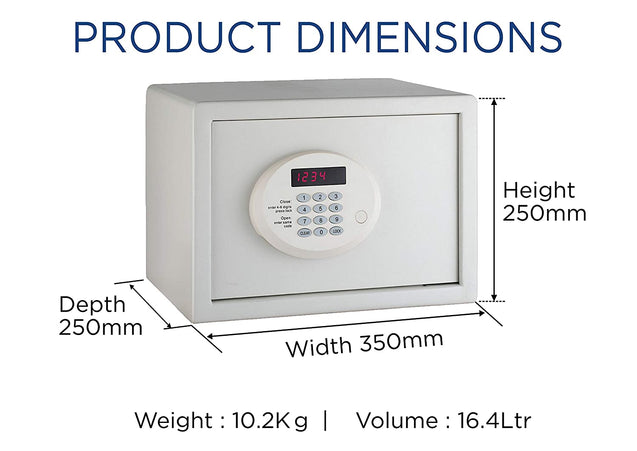 Ozone  Opal Ivory Electronic Safe For Home And Office