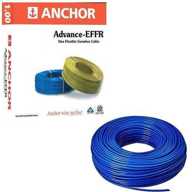 Anchor 1.5 Sqmm Blue Advance-FR Project Coil Flexible Cable, P-27393, Length: 200 m