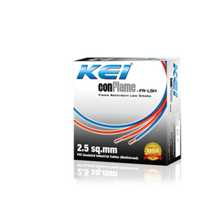 KEI 2.5 Sqmm Single Core Conflame FRLSH Yellow Copper Unsheathed Flexible Cable, Length: 90 m