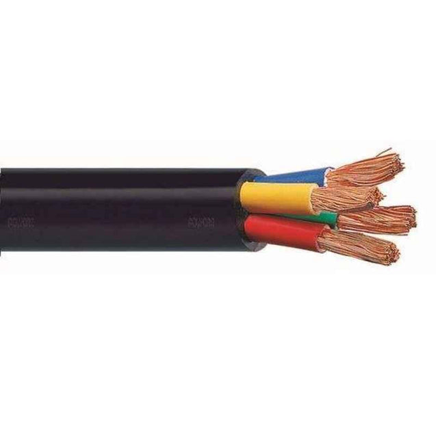 KEI 4 sqmm 4 Core FR Black Copper sheathed Flexible Cable, Length: 100 m