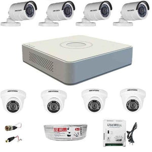 Hikvision 2MP Full Hd Camera Combo Kit, Hik2MP8Bullet1Tbhdip/Eco
