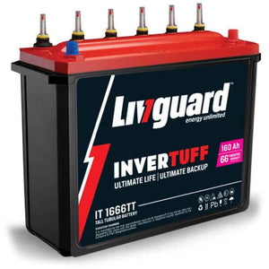 Livguard Invertuff 160Ah Tall Tubular Battery, IT-1666TT