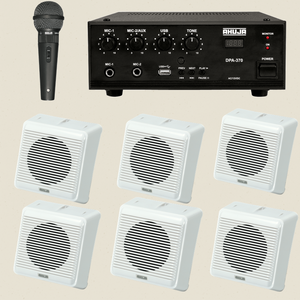 Ahuja Audio Kit of Amplifier DPA 370 , AUD-59XLR With six WSX-551T WALL SPEAKERS