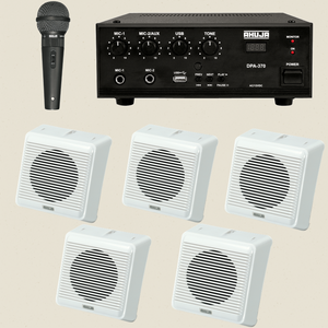 Ahuja Audio Kit of Amplifier DPA 370 , AUD-59XLR With five WSX-551T WALL SPEAKERS