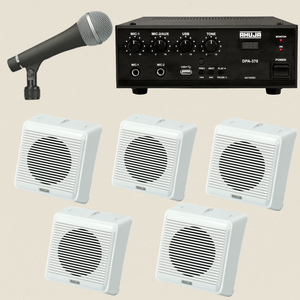 Ahuja Audio Kit of Amplifier DPA 370 , AUD-70XLR With Five WSX-551T WALL SPEAKERS