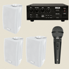Ahuja Audio Kit of Amplifier DPA 370 , AUD-59XLR With Three PS-300TM WALL SPEAKERS