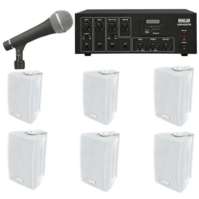 ahuja-audio-kit-of-amplifier-ssb-80dfm-aud-70xlr-with-six-ps-300tm-wall-speakers