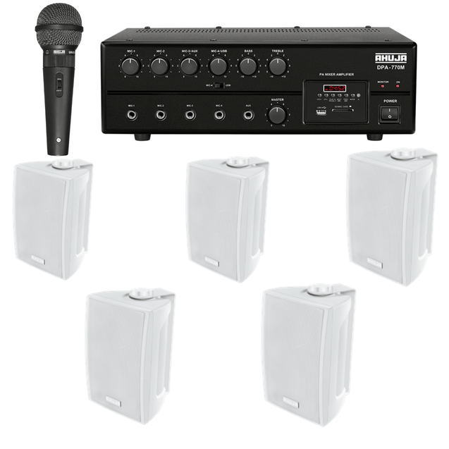ahuja-audio-kit-of-amplifier-dpa-770m-aud-59xlr-with-five-ps-300tm-wall-speakers