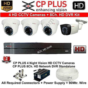 CP Plus Tubros 4Channel White Hd Dvr Kit, CP-UVR-0401E1S