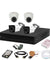 CP Plus 2.4MP 4 Pcs White & Black Outdoor & Indoor Camera, 4 Channel DVR & Hard Disk Kit with All Accessories, 4CHDVR-2B-2D-09