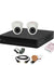 CP Plus 2.4MP 2 Pcs White & Black Indoor Camera with 4 Channel DVR Kit, 4CHDVR-2D-30