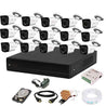 CP Plus 2.4MP White & Black Camera with 16 Channel DVR with Hard Disk Kit, 16CHDVR-15B-25