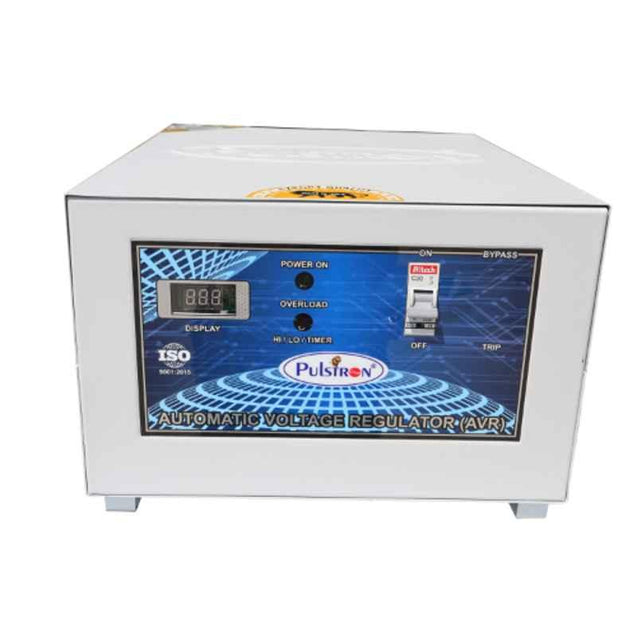 Pulstron PTI-AC5070D Plus 5kVA 70-300V Single Phase Light Grey Automatic Voltage Stabilizer for 2 Ton AC