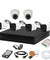 CP Plus 2.4MP White & Black 4 Pcs Outdoor, 2 Pcs Indoor Camera, 8 Channel DVR & Hard Disk Kit with All Accessories, 8CHDVR-4B-2D-14
